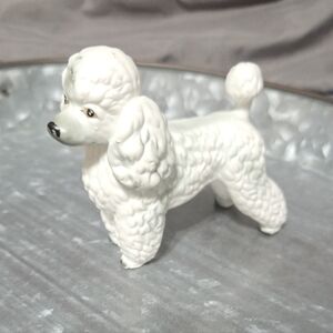 White Ceramic Poodle Figurine